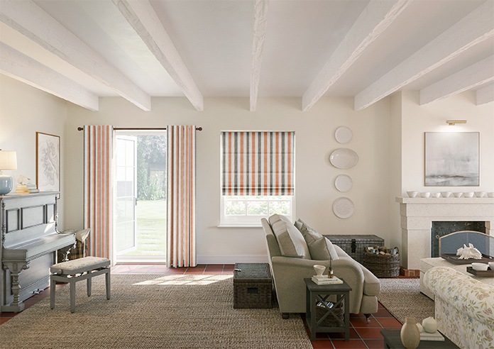 Abilene Stripe, Rust - Made to Measure Curtains - Image 14